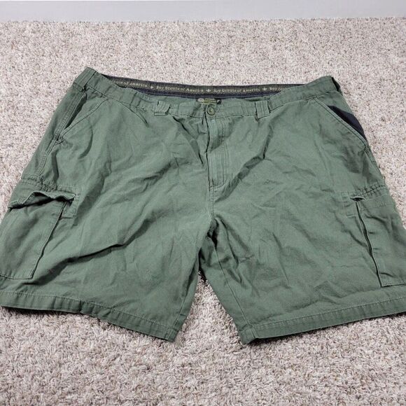 Boy Scouts Of America Shorts Mens 52 Green Cargo Uniform Work Cotton - Picture 1 of 8